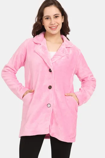 Buy Rosaline Minky Plush Fleece Knit Poly Jacket - Candy Pink